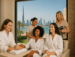 Group of women enjoying spa treatments during a pampering event in Jumeirah