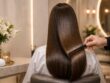 Smooth, glossy hair after a formaldehyde-free keratin treatment in a luxury salon at Villa 8 Ladies Salon and Spa in Jumeirah Dubai.